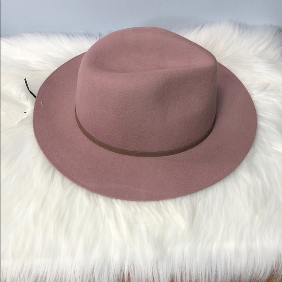 NWT House Of Harlow 1960 Women's Pink Wool Fedora Hat One Size NEW - Picture 3 of 9